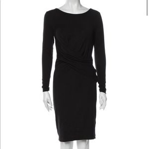 Designer black knee dress